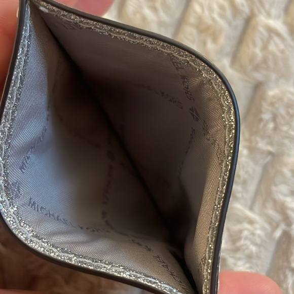 Michael Kors Sparkly Silver Card Case - Picture 5 of 5